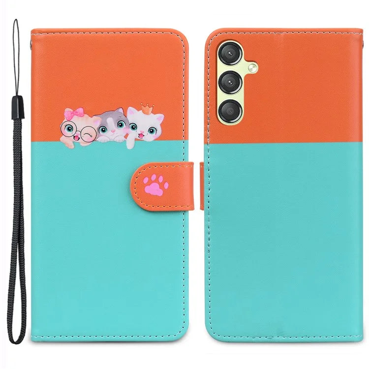 Cartoon Pet Series for Samsung Galaxy A24 4G (162.1 x 77.6 x 8.3mm) Case Anti-Drop Wallet Phone Cover