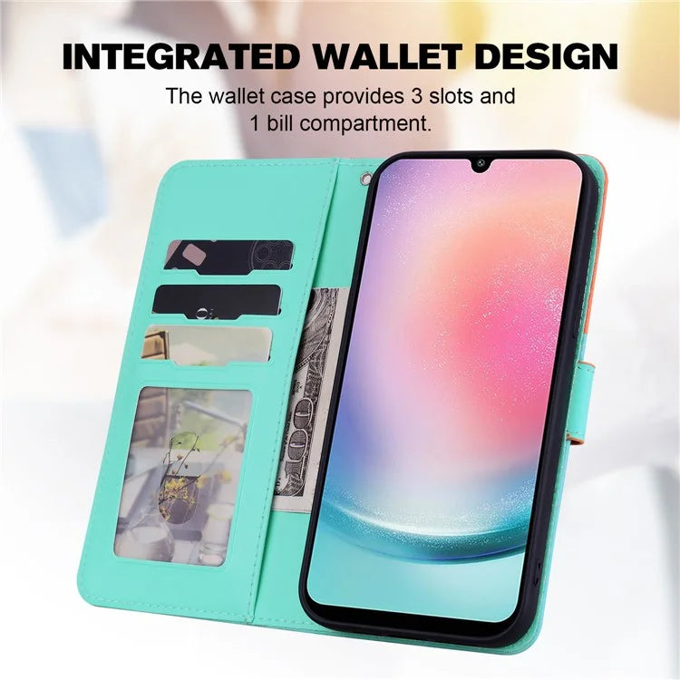 Cartoon Pet Series for Samsung Galaxy A24 4G (162.1 x 77.6 x 8.3mm) Case Anti-Drop Wallet Phone Cover
