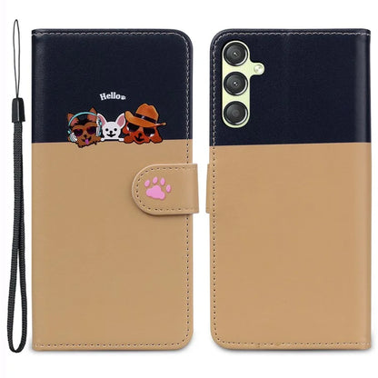Cartoon Pet Series for Samsung Galaxy A24 4G (162.1 x 77.6 x 8.3mm) Case Anti-Drop Wallet Phone Cover