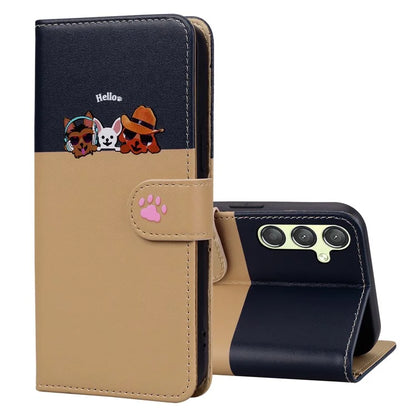 Cartoon Pet Series for Samsung Galaxy A24 4G (162.1 x 77.6 x 8.3mm) Case Anti-Drop Wallet Phone Cover