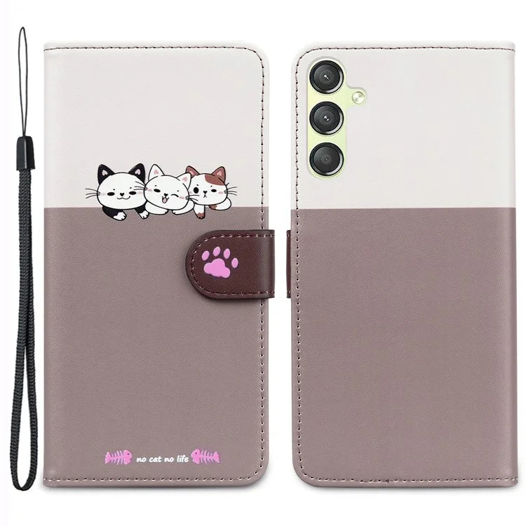 Cartoon Pet Series for Samsung Galaxy A24 4G (162.1 x 77.6 x 8.3mm) Case Anti-Drop Wallet Phone Cover