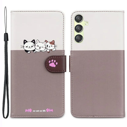 Cartoon Pet Series for Samsung Galaxy A24 4G (162.1 x 77.6 x 8.3mm) Case Anti-Drop Wallet Phone Cover