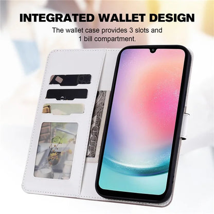 Cartoon Pet Series for Samsung Galaxy A24 4G (162.1 x 77.6 x 8.3mm) Case Anti-Drop Wallet Phone Cover