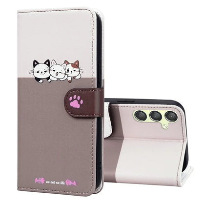 Cartoon Pet Series for Samsung Galaxy A24 4G (162.1 x 77.6 x 8.3mm) Case Anti-Drop Wallet Phone Cover