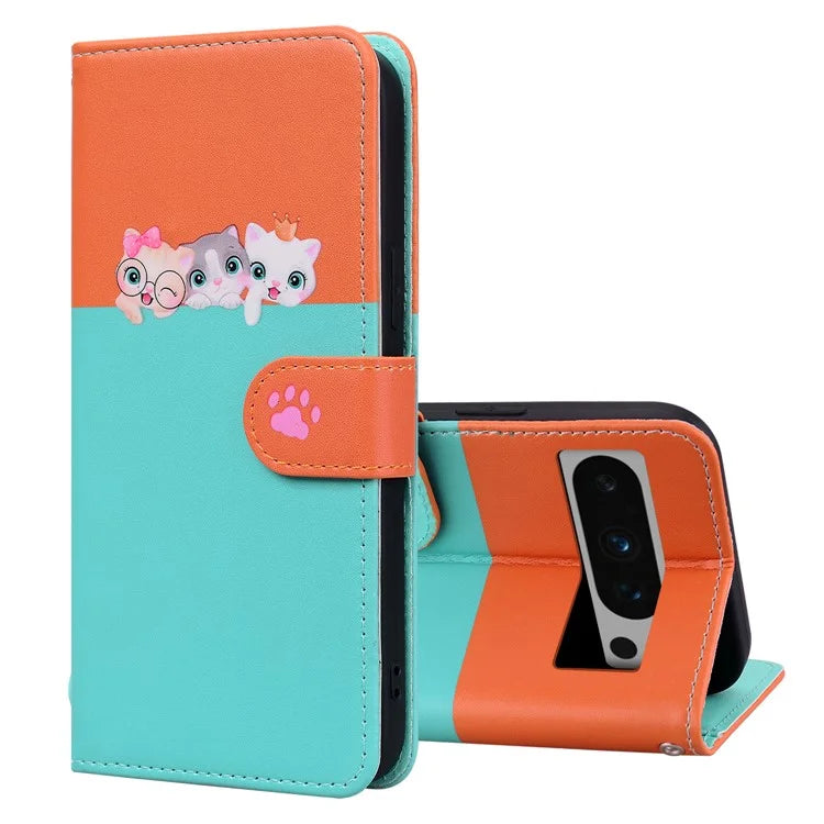 For Google Pixel 8 Pro Shockproof Case Anti-Drop Leather Flip Cover