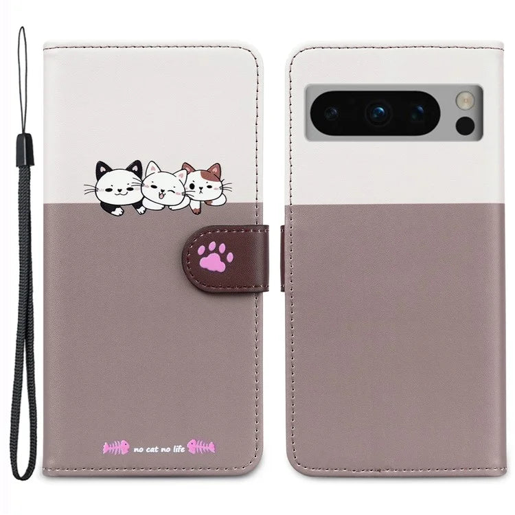 For Google Pixel 8 Pro Shockproof Case Anti-Drop Leather Flip Cover