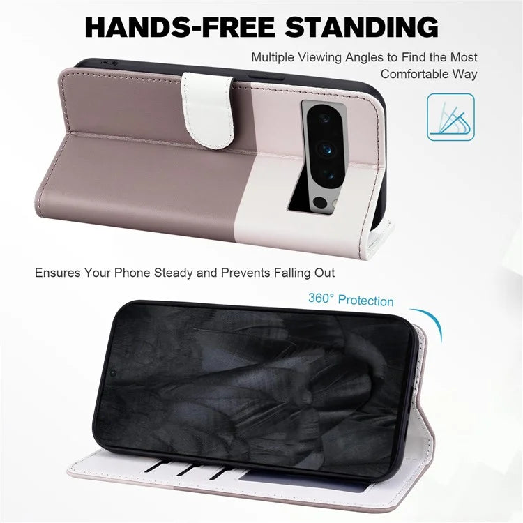 For Google Pixel 8 Pro Shockproof Case Anti-Drop Leather Flip Cover