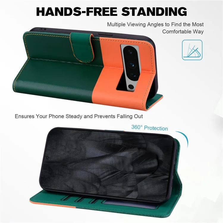 For Google Pixel 8 Pro Shockproof Case Anti-Drop Leather Flip Cover