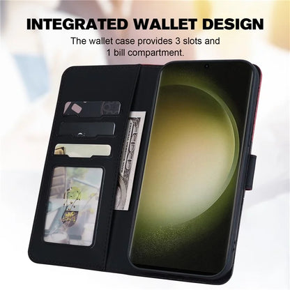 Cartoon Pet Series for Samsung Galaxy S22 Ultra 5G Case Wallet Phone Leather Flip Cover