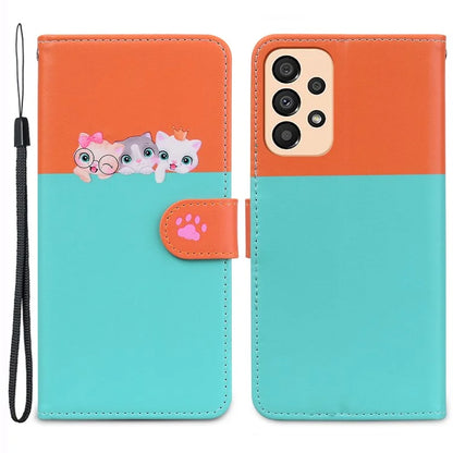 Cartoon Pet Series for Samsung Galaxy A33 5G Wallet Phone Case Shockproof Leather Cover