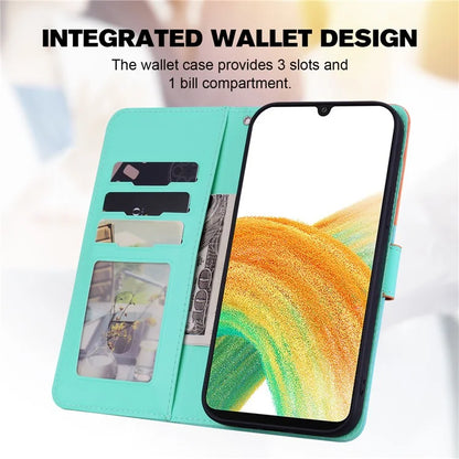 Cartoon Pet Series for Samsung Galaxy A33 5G Wallet Phone Case Shockproof Leather Cover