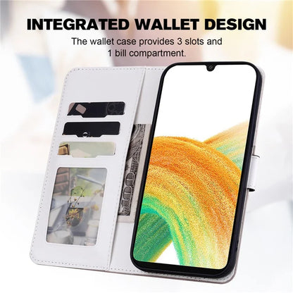 Cartoon Pet Series for Samsung Galaxy A33 5G Wallet Phone Case Shockproof Leather Cover