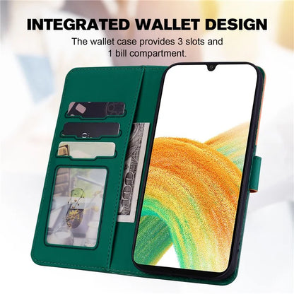 Cartoon Pet Series for Samsung Galaxy A33 5G Wallet Phone Case Shockproof Leather Cover