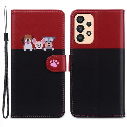 Cartoon Pet Series for Samsung Galaxy A33 5G Wallet Phone Case Shockproof Leather Cover