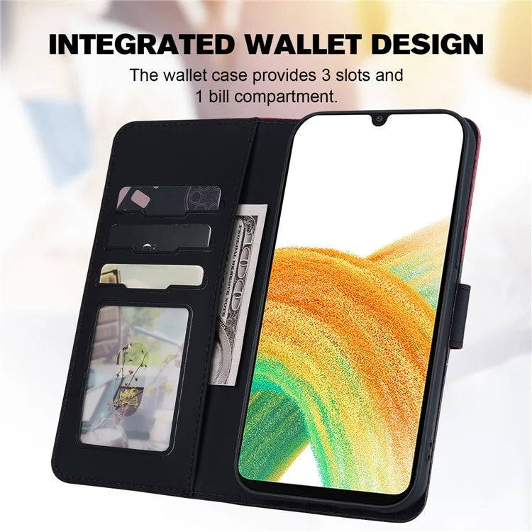 Cartoon Pet Series for Samsung Galaxy A33 5G Wallet Phone Case Shockproof Leather Cover