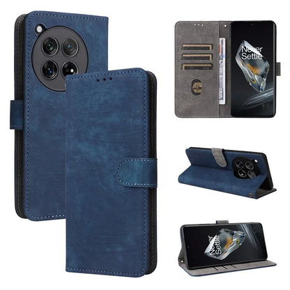 For OnePlus 12 5G Leather Phone Case with Strap RFID Blocking Card Slots
