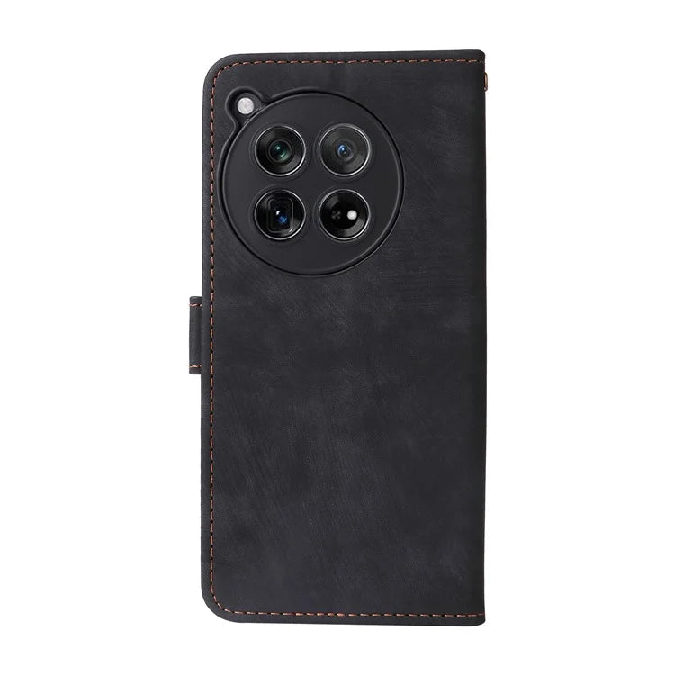 For OnePlus 12 5G Leather Phone Case with Strap RFID Blocking Card Slots