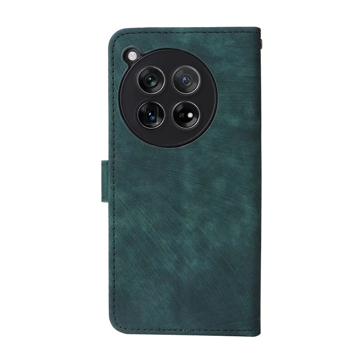 For OnePlus 12 5G Leather Phone Case with Strap RFID Blocking Card Slots