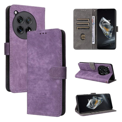 For OnePlus 12 5G Leather Phone Case with Strap RFID Blocking Card Slots