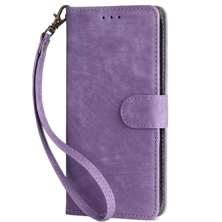 For OnePlus 12 5G Leather Phone Case with Strap RFID Blocking Card Slots