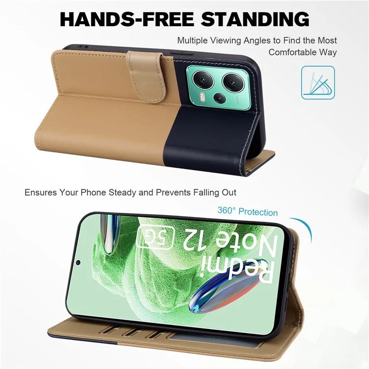 For Xiaomi Redmi Note 12 5G (India) /  Note 12 5G (China) /  Note 12 5G (Global) / Poco X5 5G Leather Case