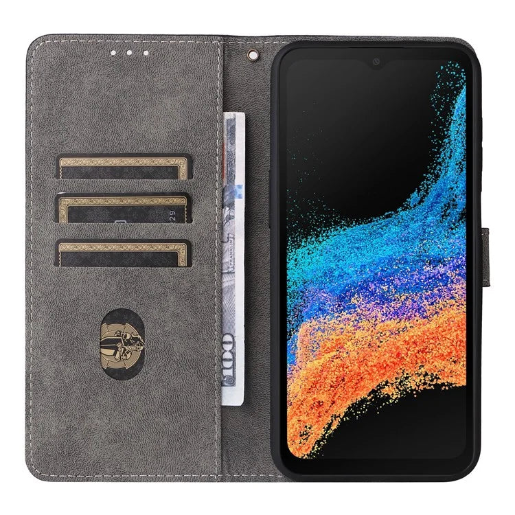 For Samsung Galaxy Xcover6 Pro 5G Phone Case Leather Cover RFID Blocking Wallet