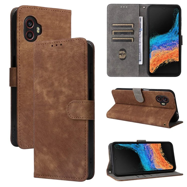 For Samsung Galaxy Xcover6 Pro 5G Phone Case Leather Cover RFID Blocking Wallet
