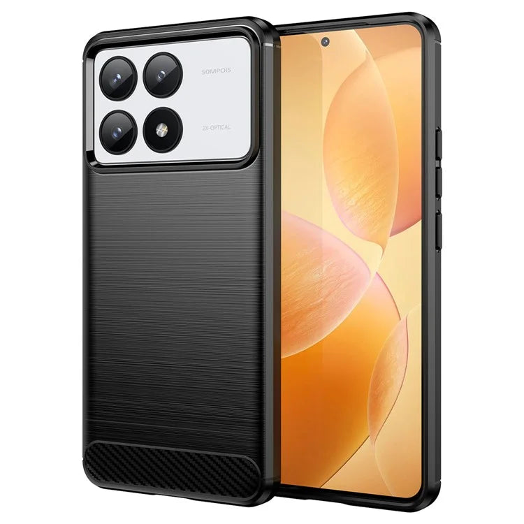 For Xiaomi Redmi K70 5G / K70 Pro 5G Case Carbon Fiber Brushed TPU Phone Cover