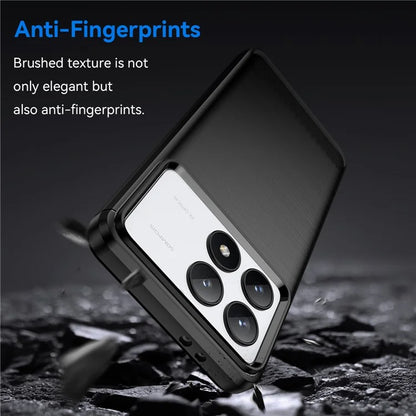 For Xiaomi Redmi K70 5G / K70 Pro 5G Case Carbon Fiber Brushed TPU Phone Cover