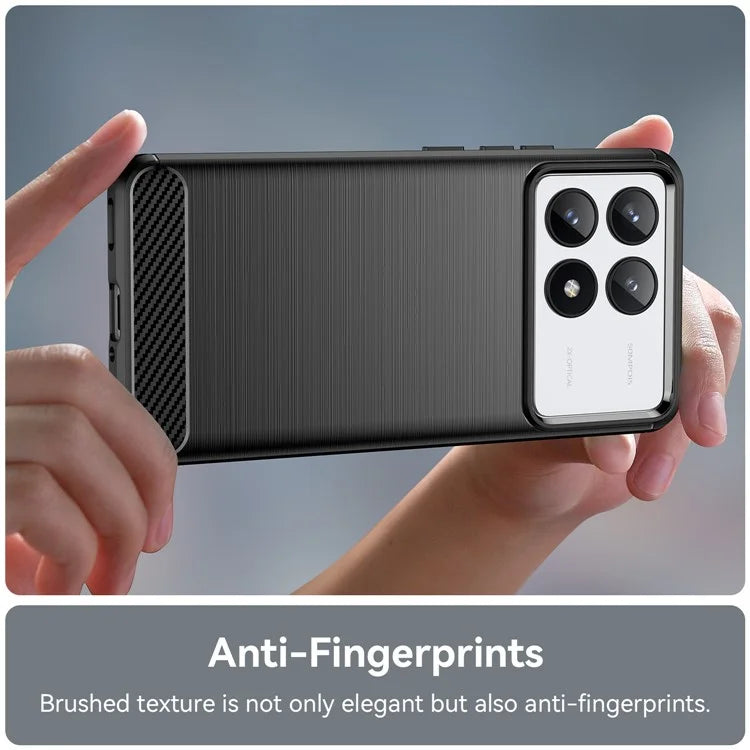 For Xiaomi Redmi K70 5G / K70 Pro 5G Case Carbon Fiber Brushed TPU Phone Cover