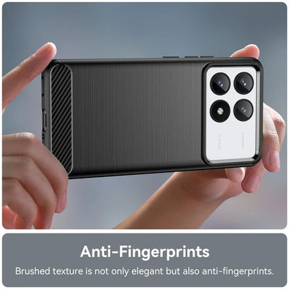 For Xiaomi Redmi K70 5G / K70 Pro 5G Case Carbon Fiber Brushed TPU Phone Cover