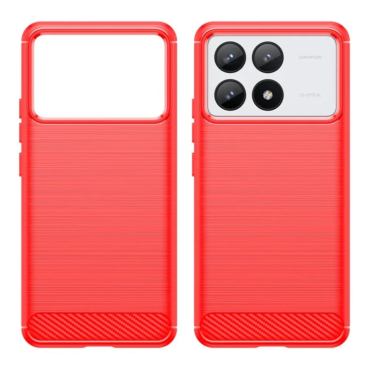 For Xiaomi Redmi K70 5G / K70 Pro 5G Case Carbon Fiber Brushed TPU Phone Cover