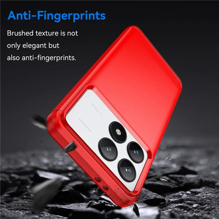 For Xiaomi Redmi K70 5G / K70 Pro 5G Case Carbon Fiber Brushed TPU Phone Cover