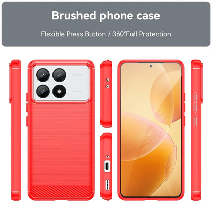 For Xiaomi Redmi K70 5G / K70 Pro 5G Case Carbon Fiber Brushed TPU Phone Cover