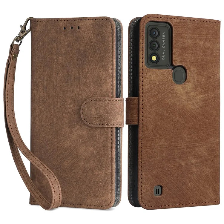 For Wiko Voix U616AT Phone Case RFID Blocking Leather Cover with Strap