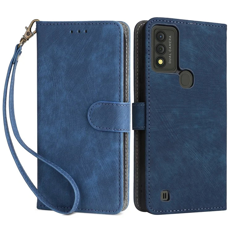 For Wiko Voix U616AT Phone Case RFID Blocking Leather Cover with Strap