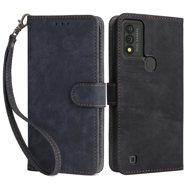 For Wiko Voix U616AT Phone Case RFID Blocking Leather Cover with Strap