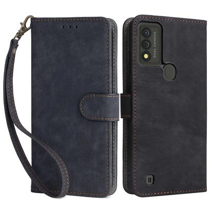 For Wiko Voix U616AT Phone Case RFID Blocking Leather Cover with Strap