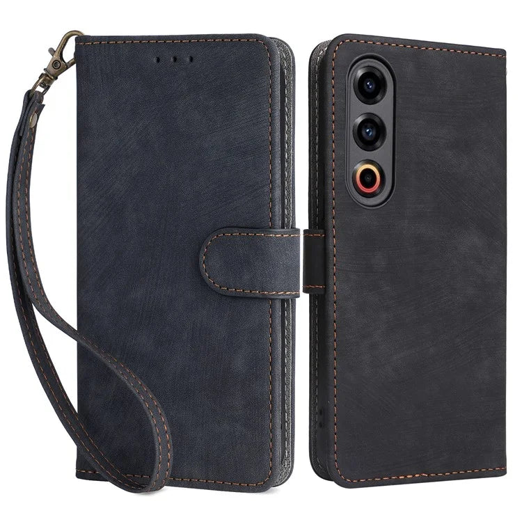 For Meizu 21 Leather Case with Strap RFID Blocking Phone Wallet Cover