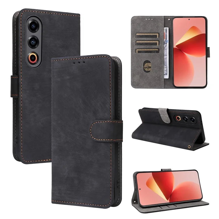 For Meizu 21 Leather Case with Strap RFID Blocking Phone Wallet Cover