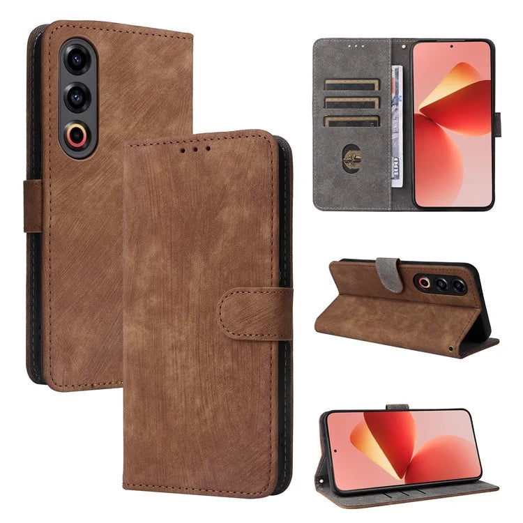 For Meizu 21 Leather Case with Strap RFID Blocking Phone Wallet Cover
