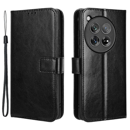 For OnePlus 12 5G Wallet Leather Phone Case Craxy Horse Pattern