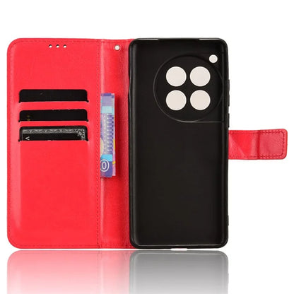 For OnePlus 12 5G Wallet Leather Phone Case Craxy Horse Pattern