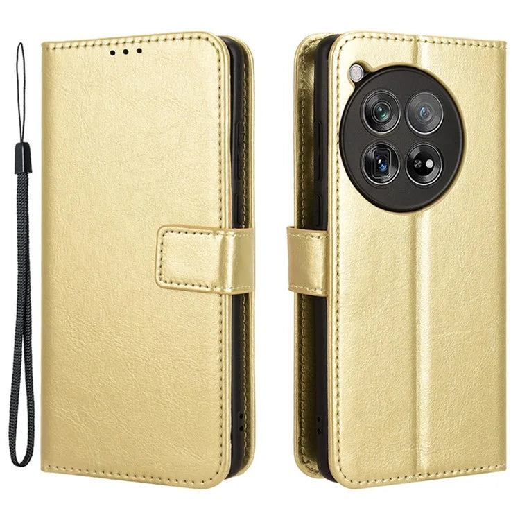 For OnePlus 12 5G Wallet Leather Phone Case Craxy Horse Pattern