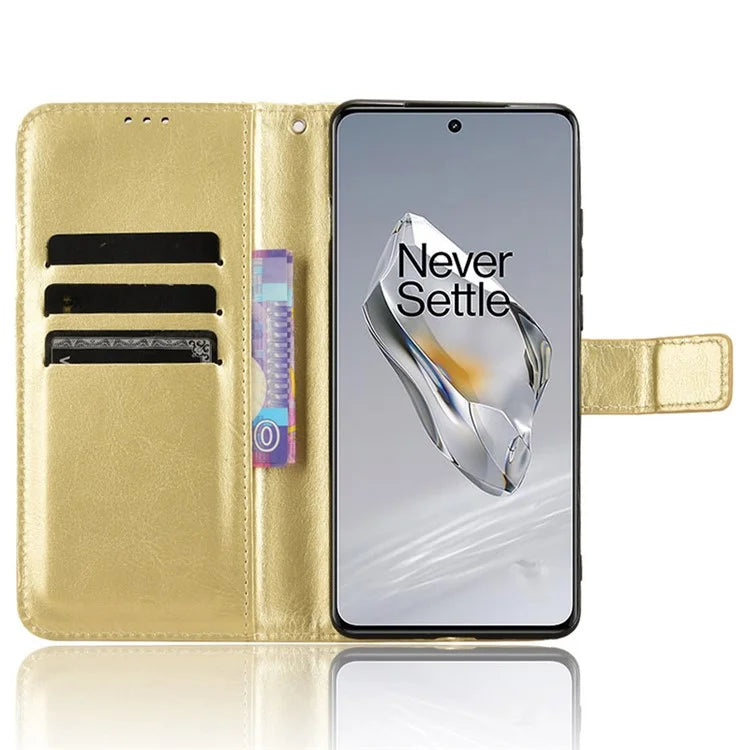 For OnePlus 12 5G Wallet Leather Phone Case Craxy Horse Pattern
