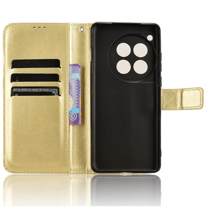 For OnePlus 12 5G Wallet Leather Phone Case Craxy Horse Pattern