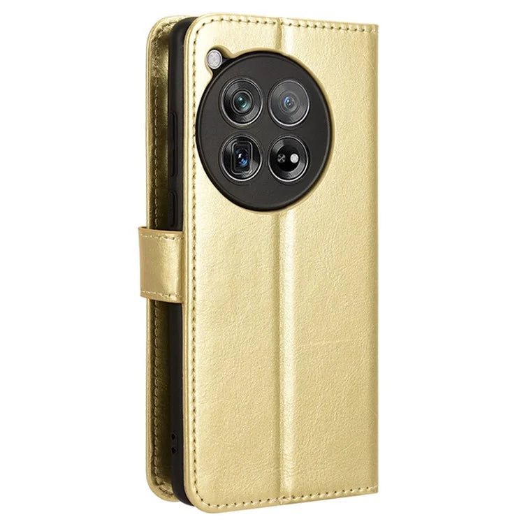 For OnePlus 12 5G Wallet Leather Phone Case Craxy Horse Pattern
