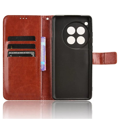 For OnePlus 12 5G Wallet Leather Phone Case Craxy Horse Pattern