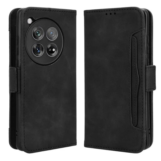Leather Phone Shell for OnePlus 12 5G Case Multiple Card Slots Wallet Cellphone Cover
