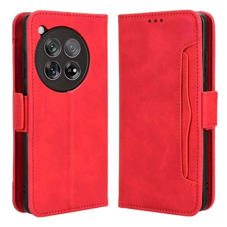 Leather Phone Shell for OnePlus 12 5G Case Multiple Card Slots Wallet Cellphone Cover